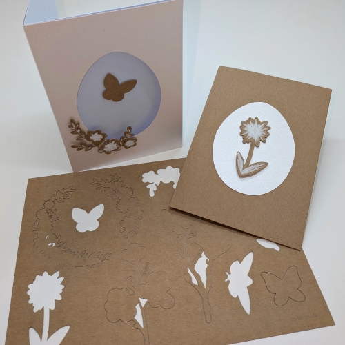 Bastelbogen "Blumenkranz"  zum Gestalten & Verzieren